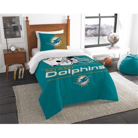 THE NORTH WEST COMPANY The Northwest 1NFL862000010RET NFL 862 Dolphins Draft Comforter Set; Twin 1NFL862000010EDC